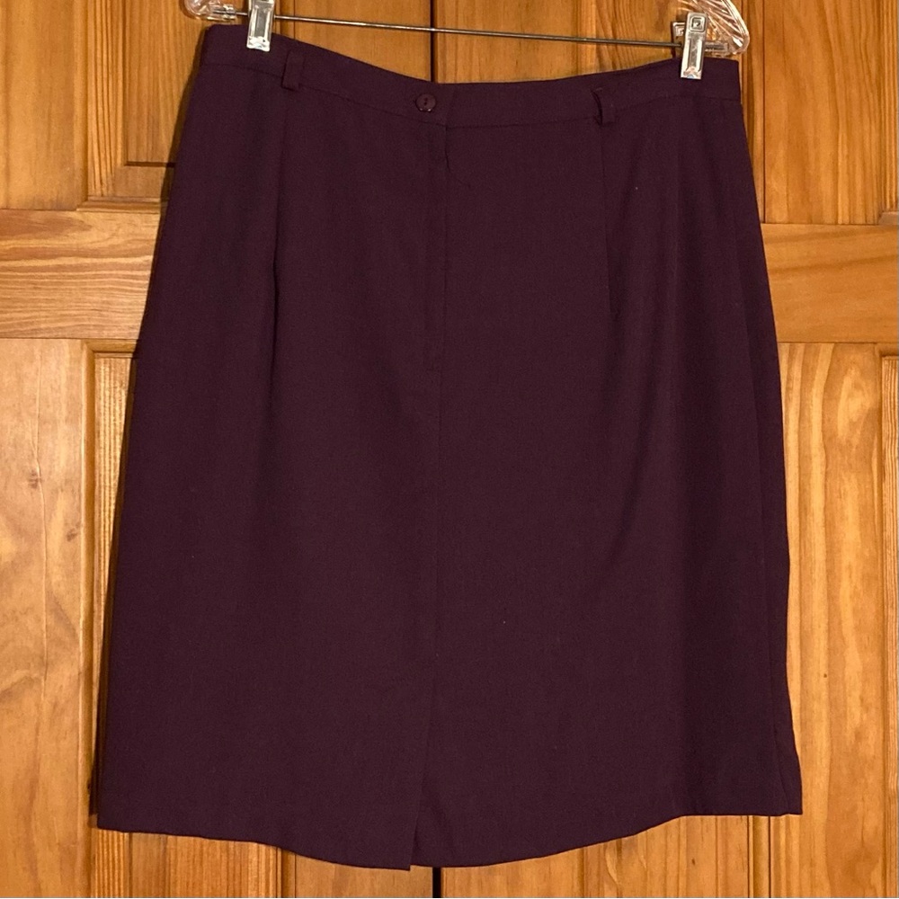 NWOT Jaclyn Smith Vintage 90s Skirt Flat Panel Career Dress Lined Purple Size 16